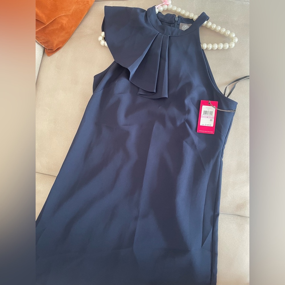 Vince Camuto navy blue dress
